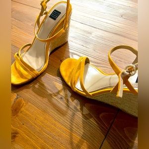 White House Black Market Tangerine Wedges